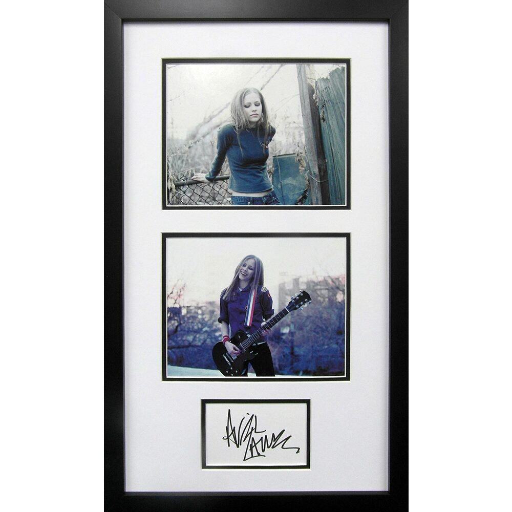 Framed Avril Lavigne Signed Card