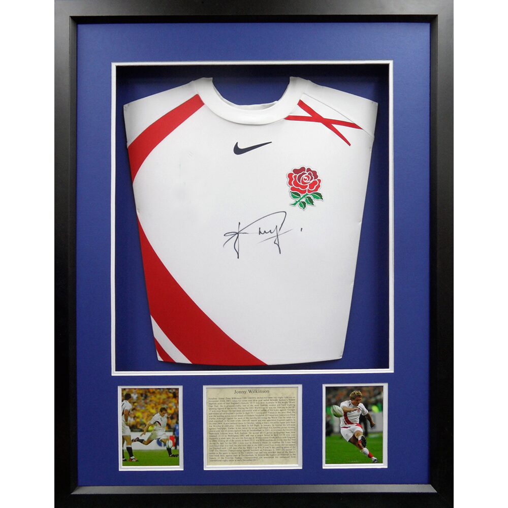 Framed Jonny Wilkinson Signed 2007 England Shirt