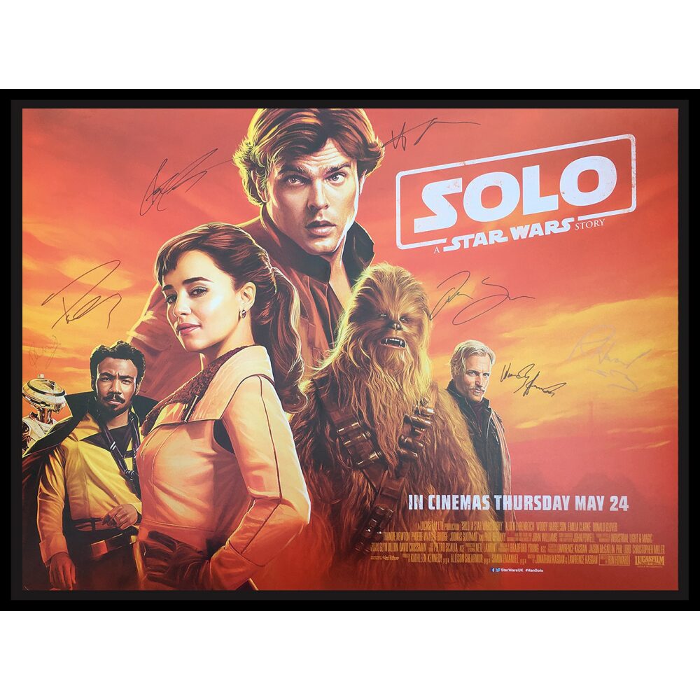Framed Star Wars Solo Signed Poster