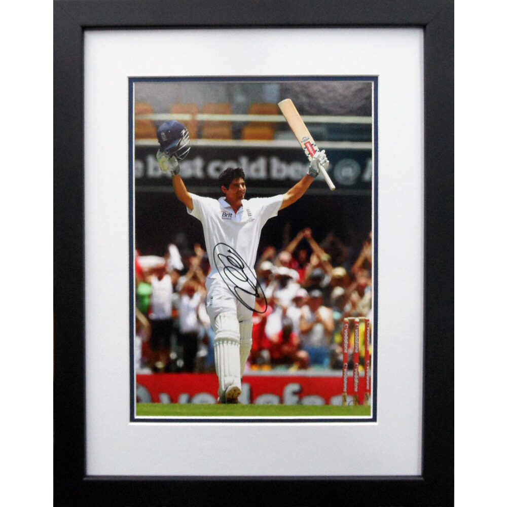 Framed Alastair Cook Signed Photograph