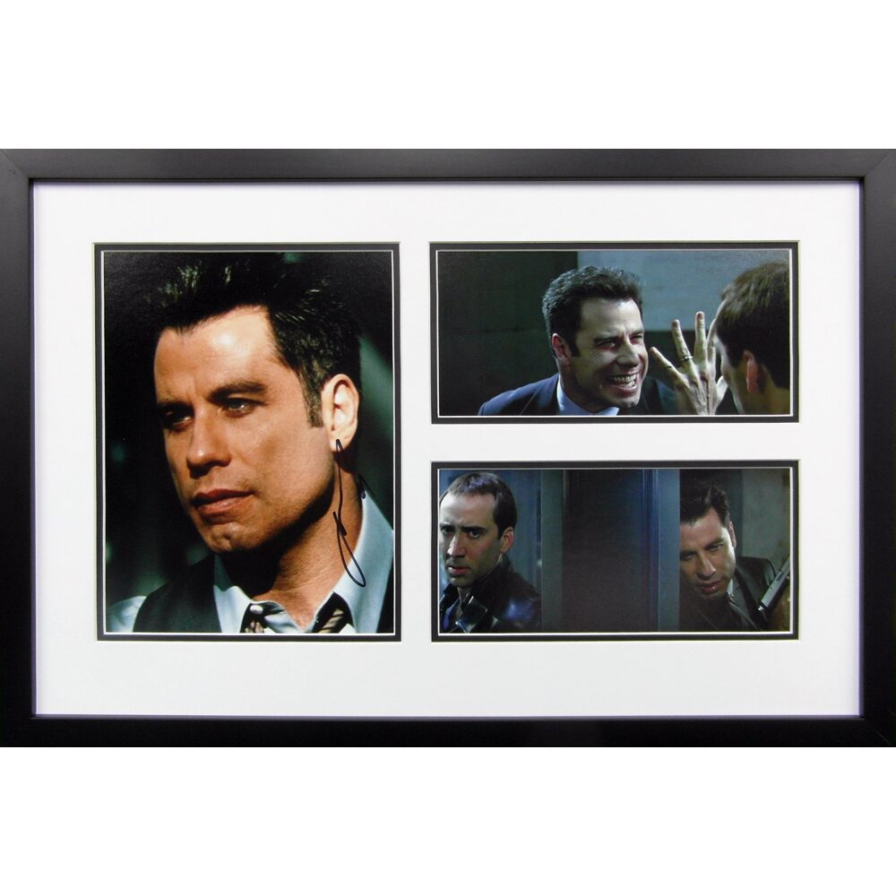 Framed Face Off Photograph Signed by John Travolta