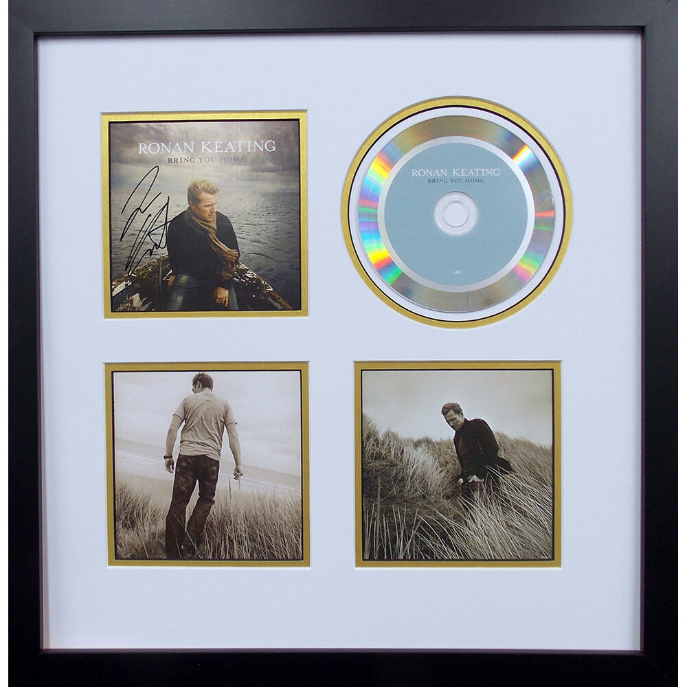 Framed Ronan Keating Signed Bring You Home CD