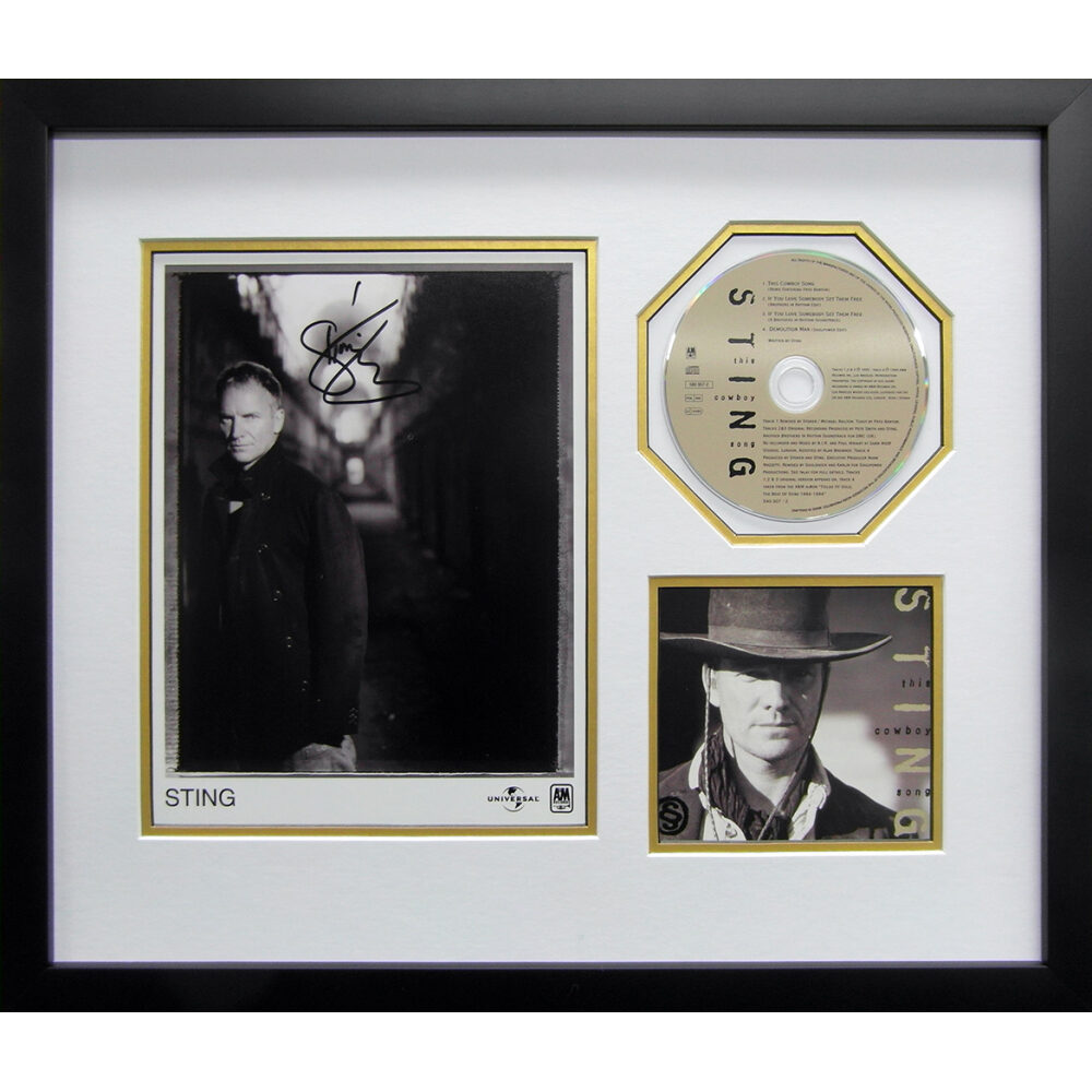 Framed “This Cowboy Song” Photograph Signed by Sting