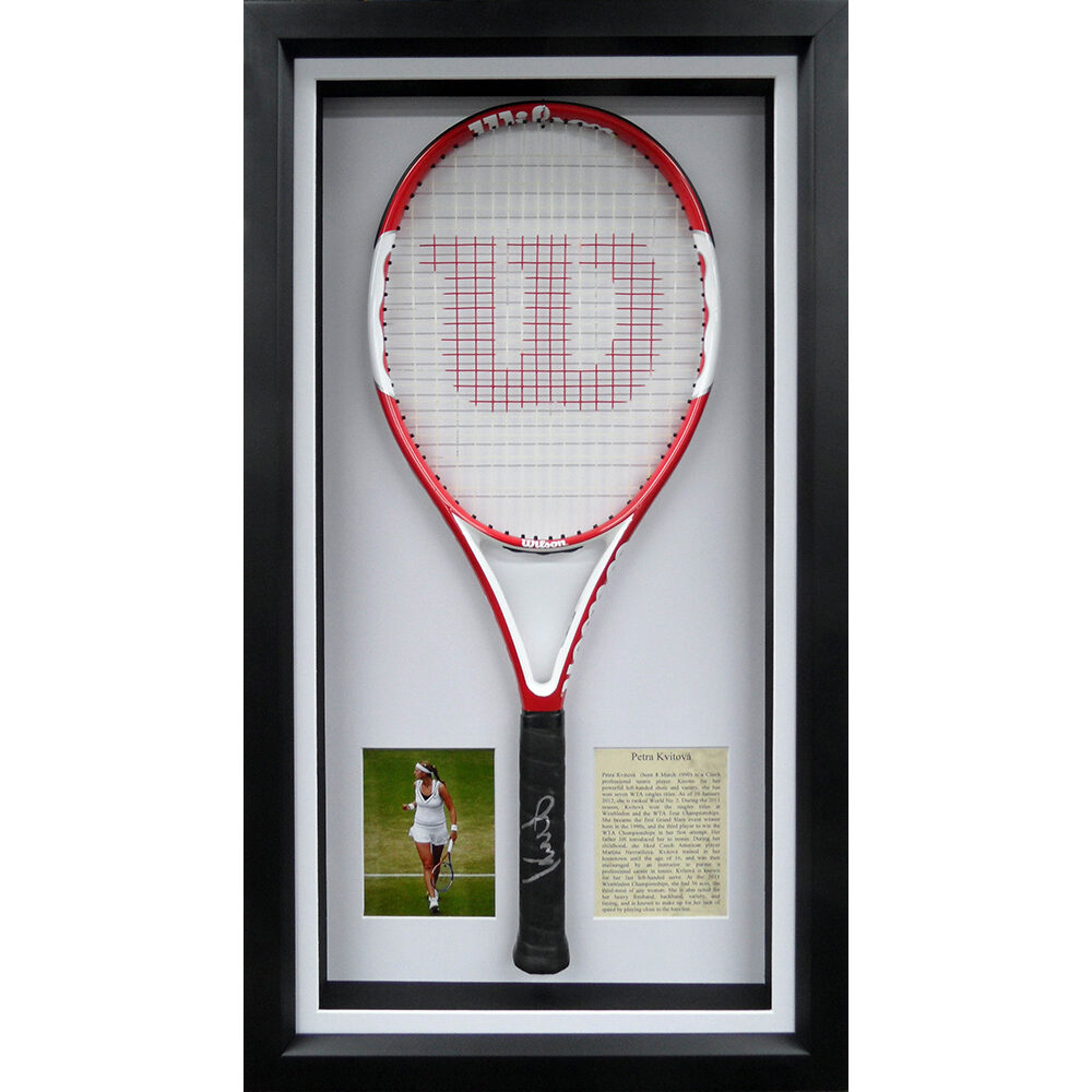 Framed Petra Kvitova Signed Tennis Racket