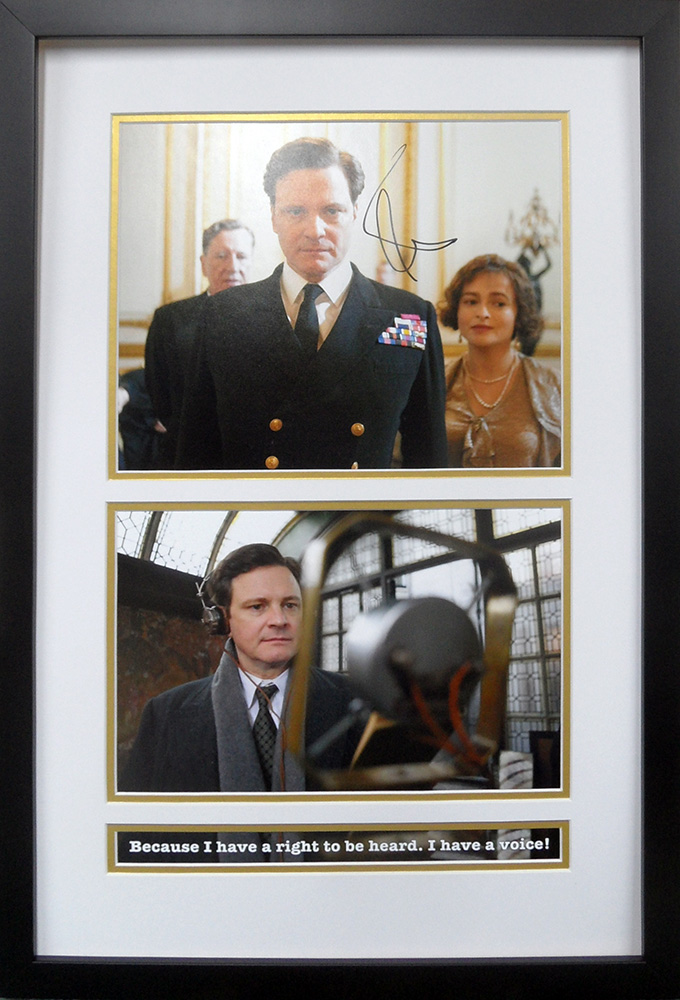 Framed The Kings Speech Photograph Signed by Colin Firth