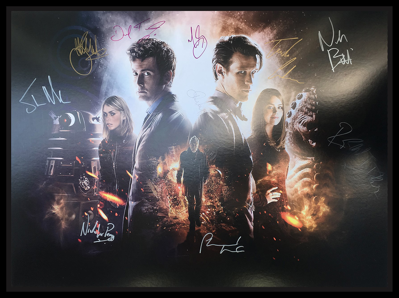 Framed Doctor Who 50th Anniversary Signed Poster