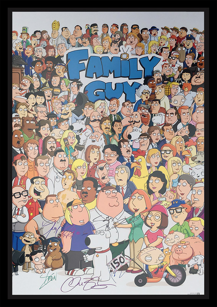 Framed Family Guy Signed Poster