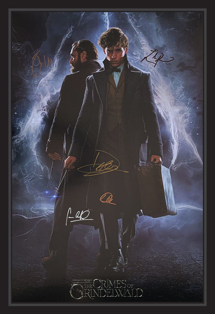 Framed Fantastic Beasts Crimes of Grindelward Signed Poster