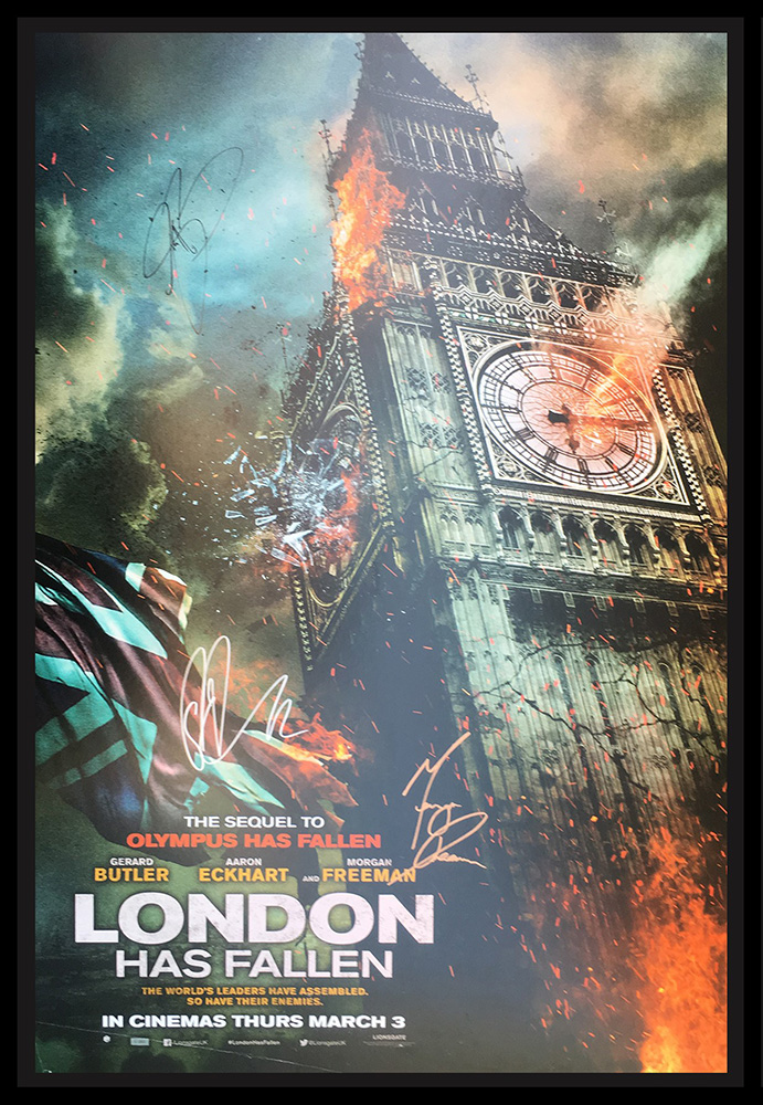 Framed London Has Fallen Signed Poster