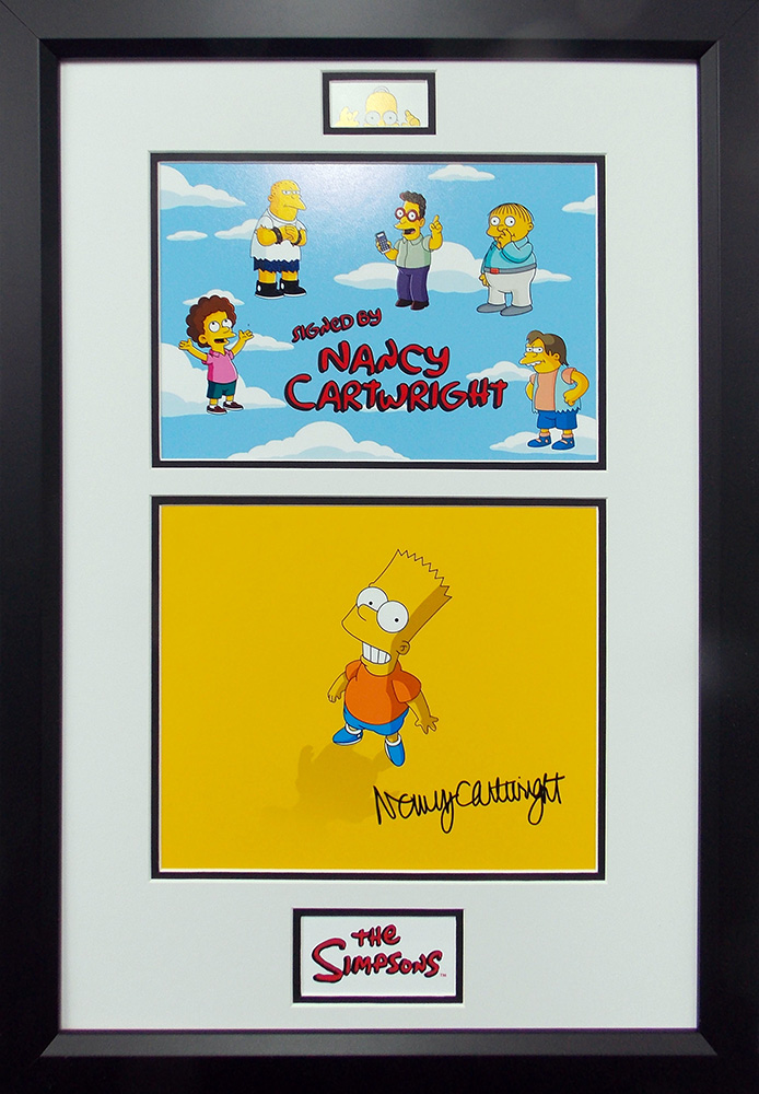 Framed Bart Simpson Photograph Signed by Nancy Cartwright