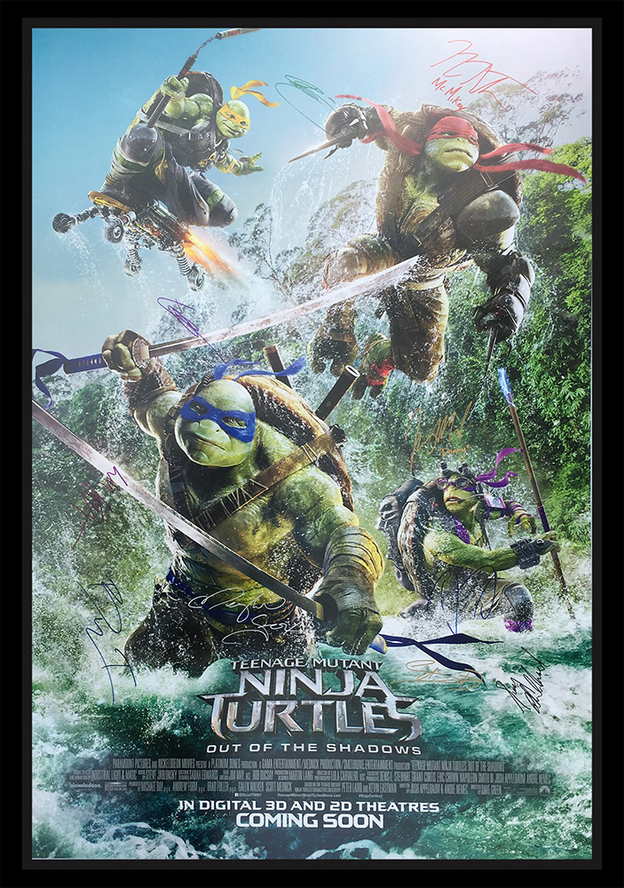 Framed Teenage Mutant Ninja Turtles Signed Poster