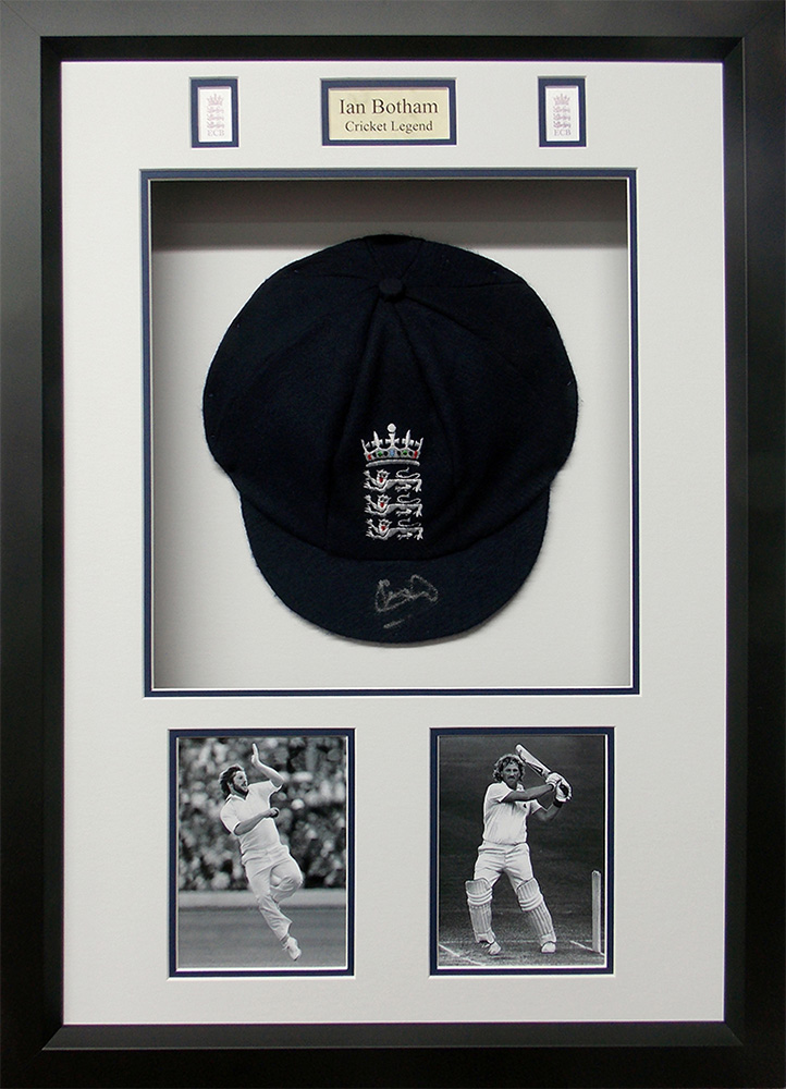 Framed Ian Botham Signed Cricket Cap