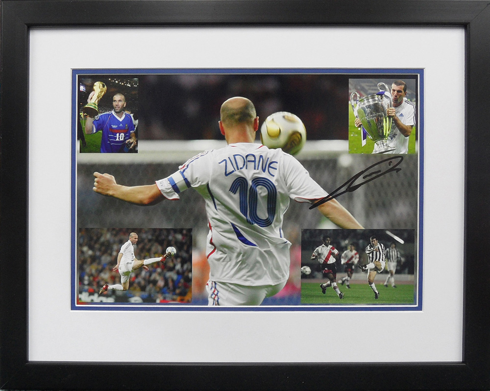 Framed Zinedane Zidane Signed Montage