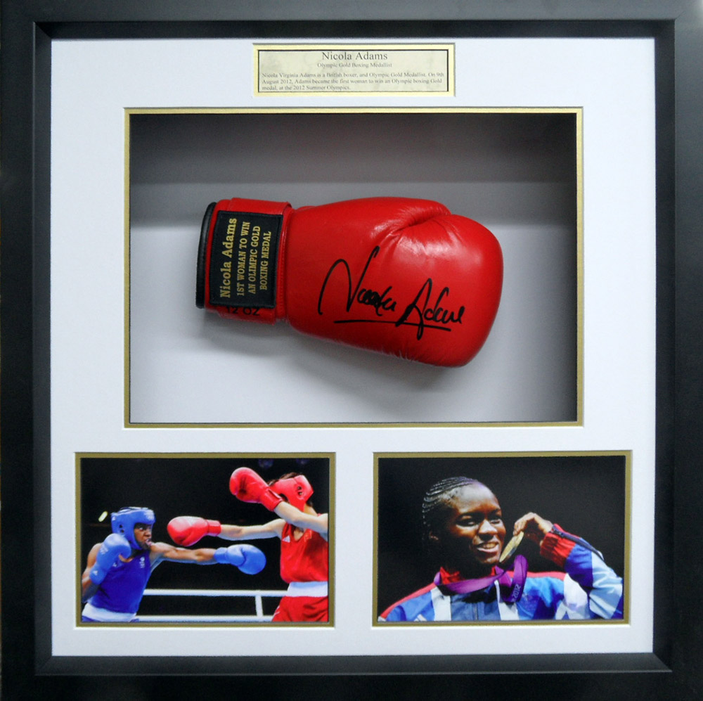 Framed Nicola Adams Signed Boxing Glove