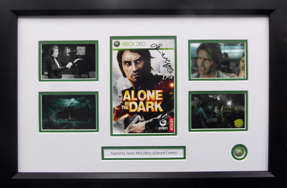 Framed Alone in the Dark Game Cover Signed by James McCaffery