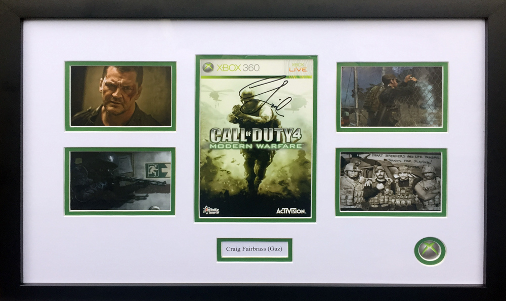 Framed Call of Duty 4 Game Cover Signed by Craig Fairbrass