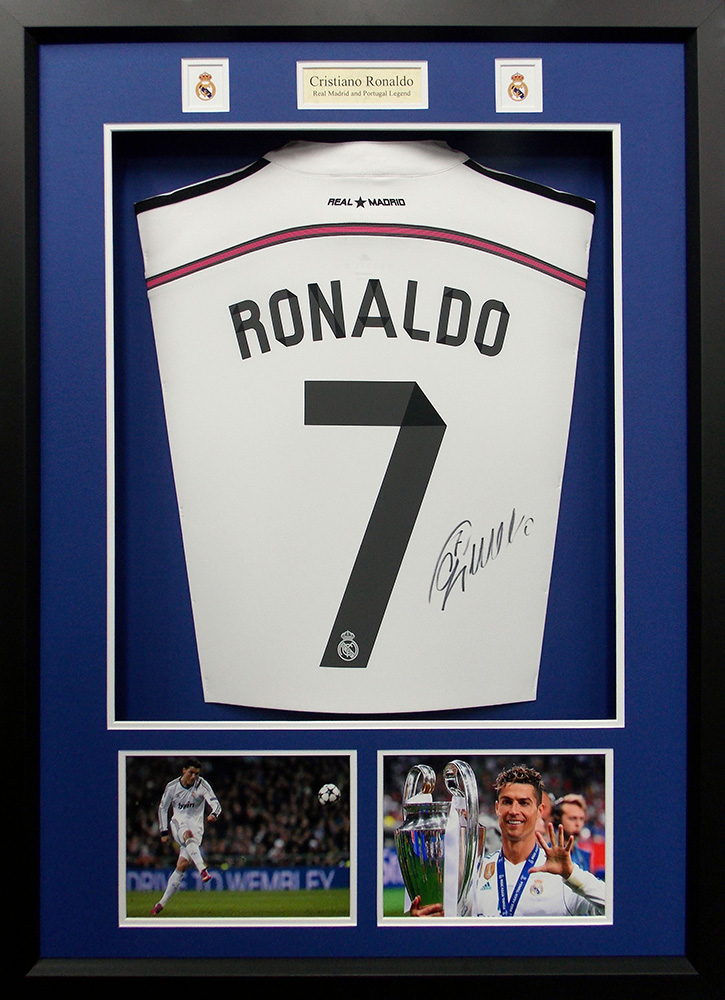 Framed Cristiano Ronaldo Signed Real Madrid Shirt
