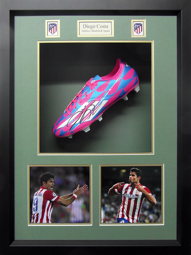 Framed Diego Costa Signed Boot