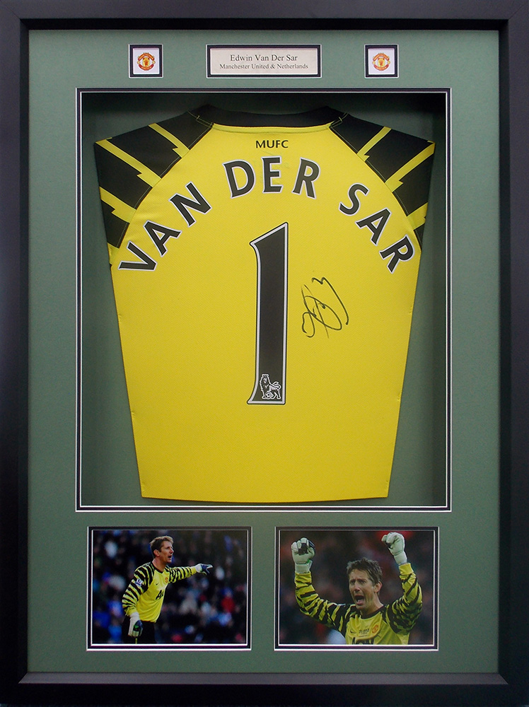 Framed Edwin Van Der Sar Signed Manchester United Shirt