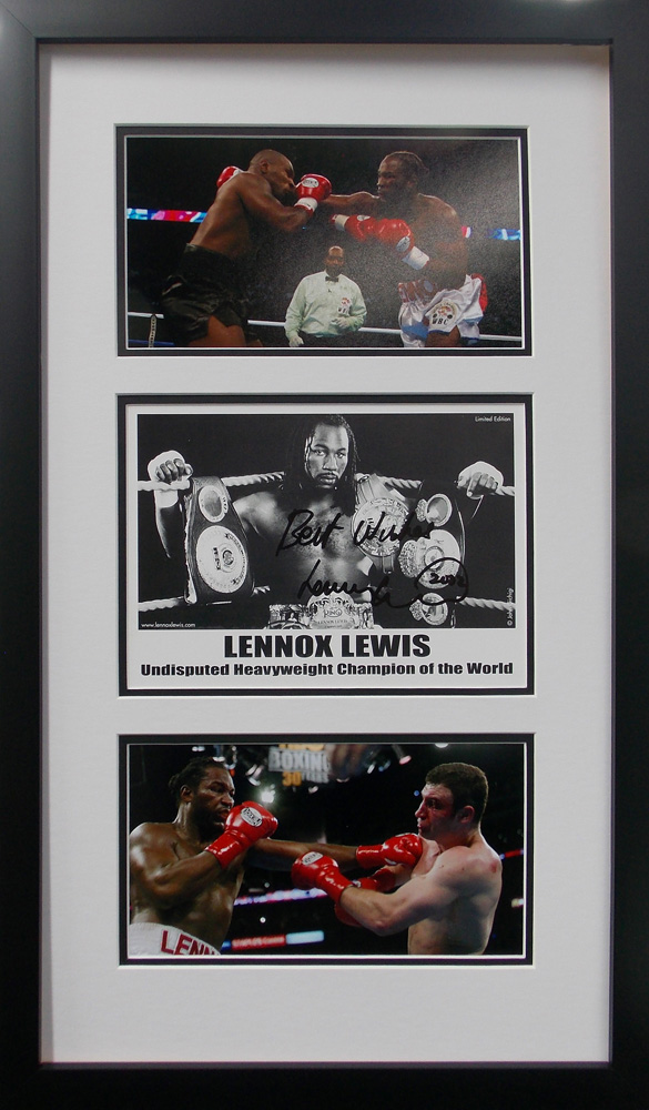 Framed Lennox Lewis Signed Photograph