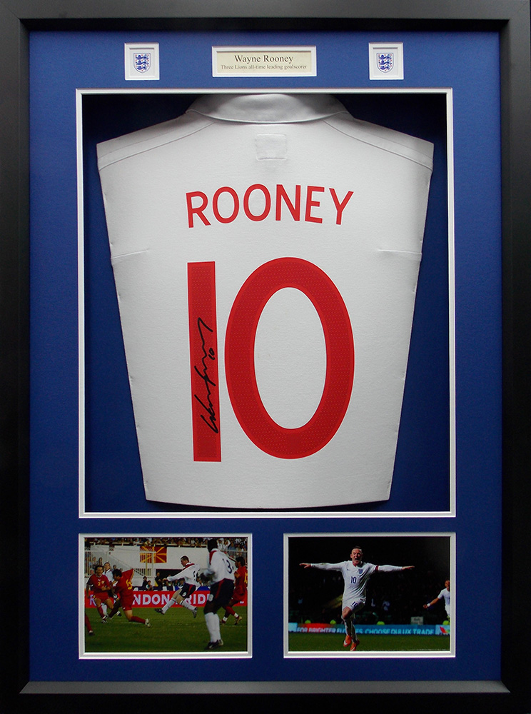 Framed Wayne Rooney Signed England Shirt