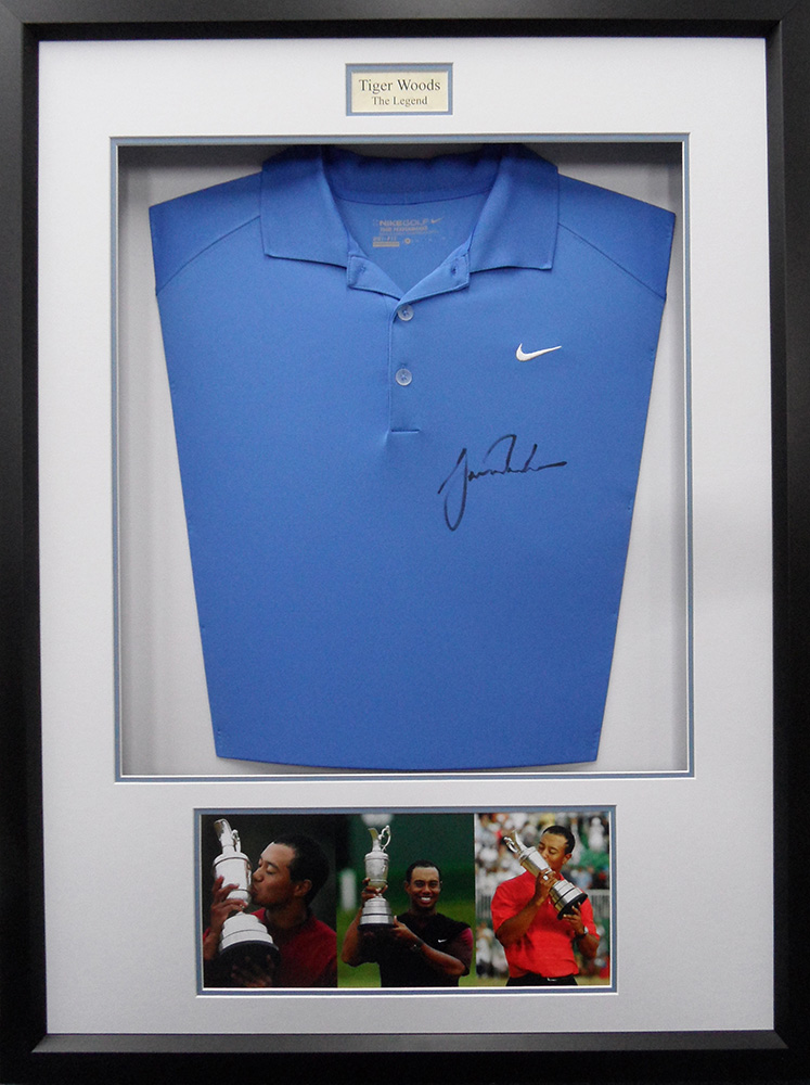 Framed Tiger Woods Signed Shirt