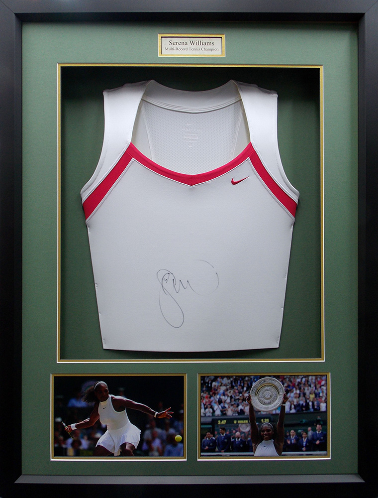 Framed Serena Williams Signed Vest