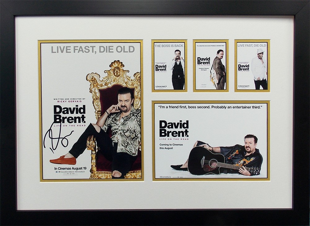 Framed David Brent Life On The Road Signed by Ricky Gervais
