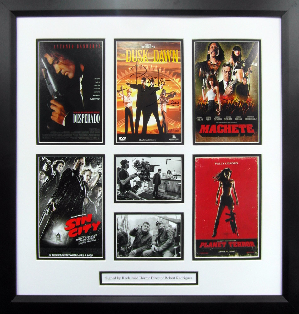 Framed From Dusk Till Dawn DVD Cover Signed by Robert Rodriguez