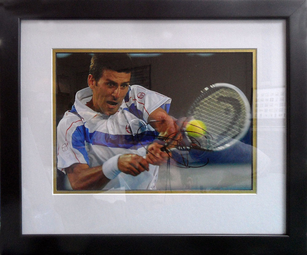 Framed Novak Djokovic Signed Photograph