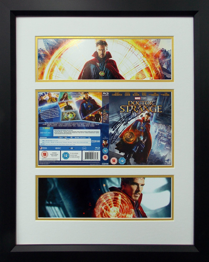 Framed Doctor Strange DVD Cover Signed by Benedict Cumberbatch
