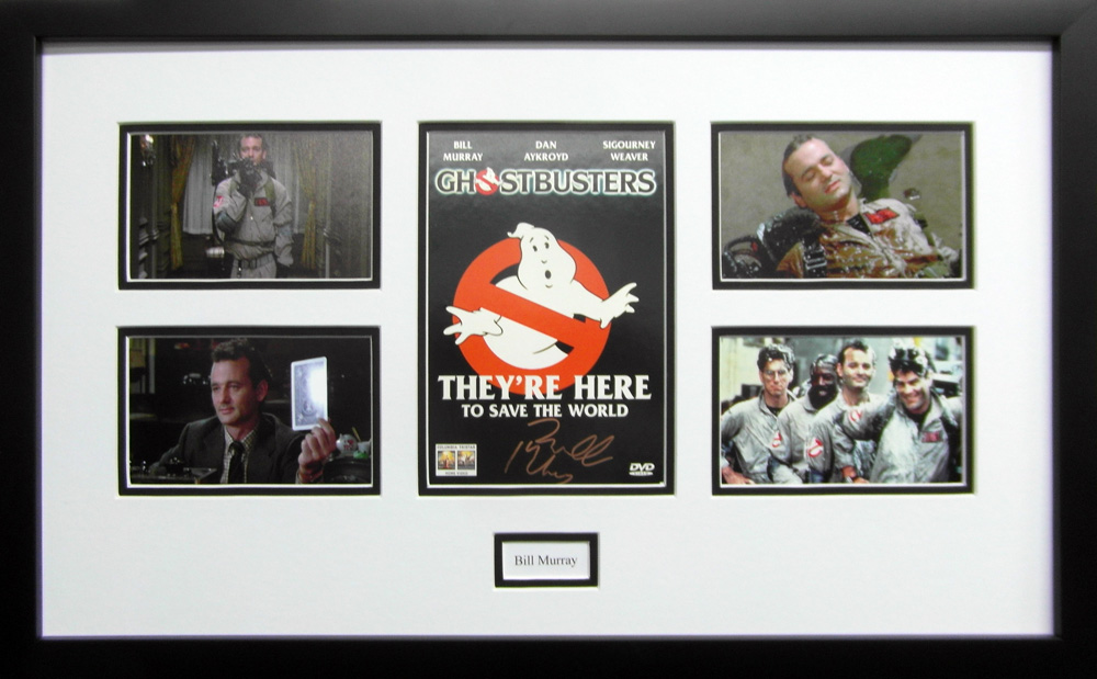 Framed Ghostbusters DVD Cover Signed by Bill Murray