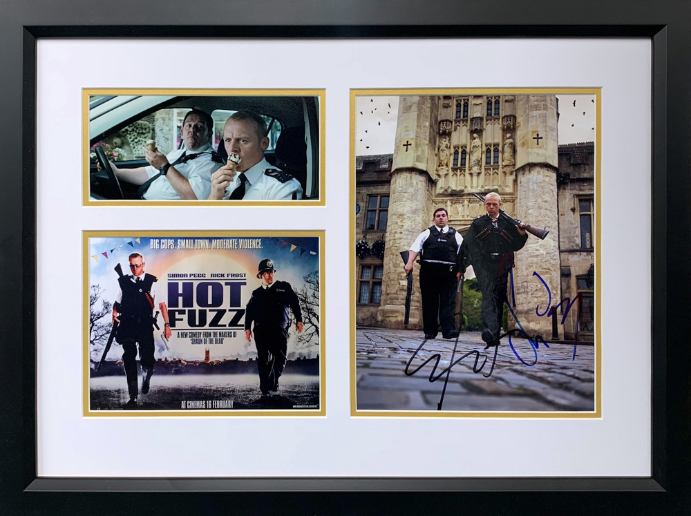 Framed Hot Fuzz Photograph Signed by Simon Pegg & Nick Frost