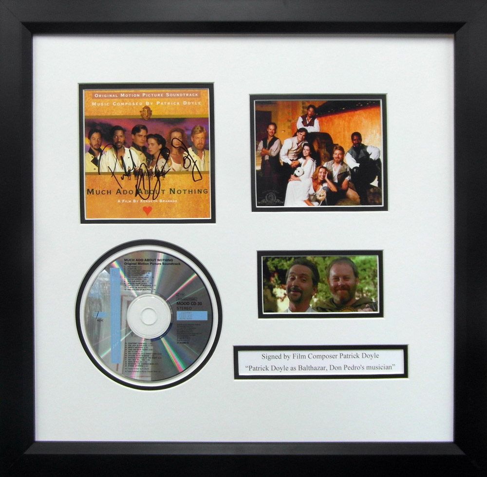 Framed Much Ado About Nothing CD Cover Signed by Patrick Doyle