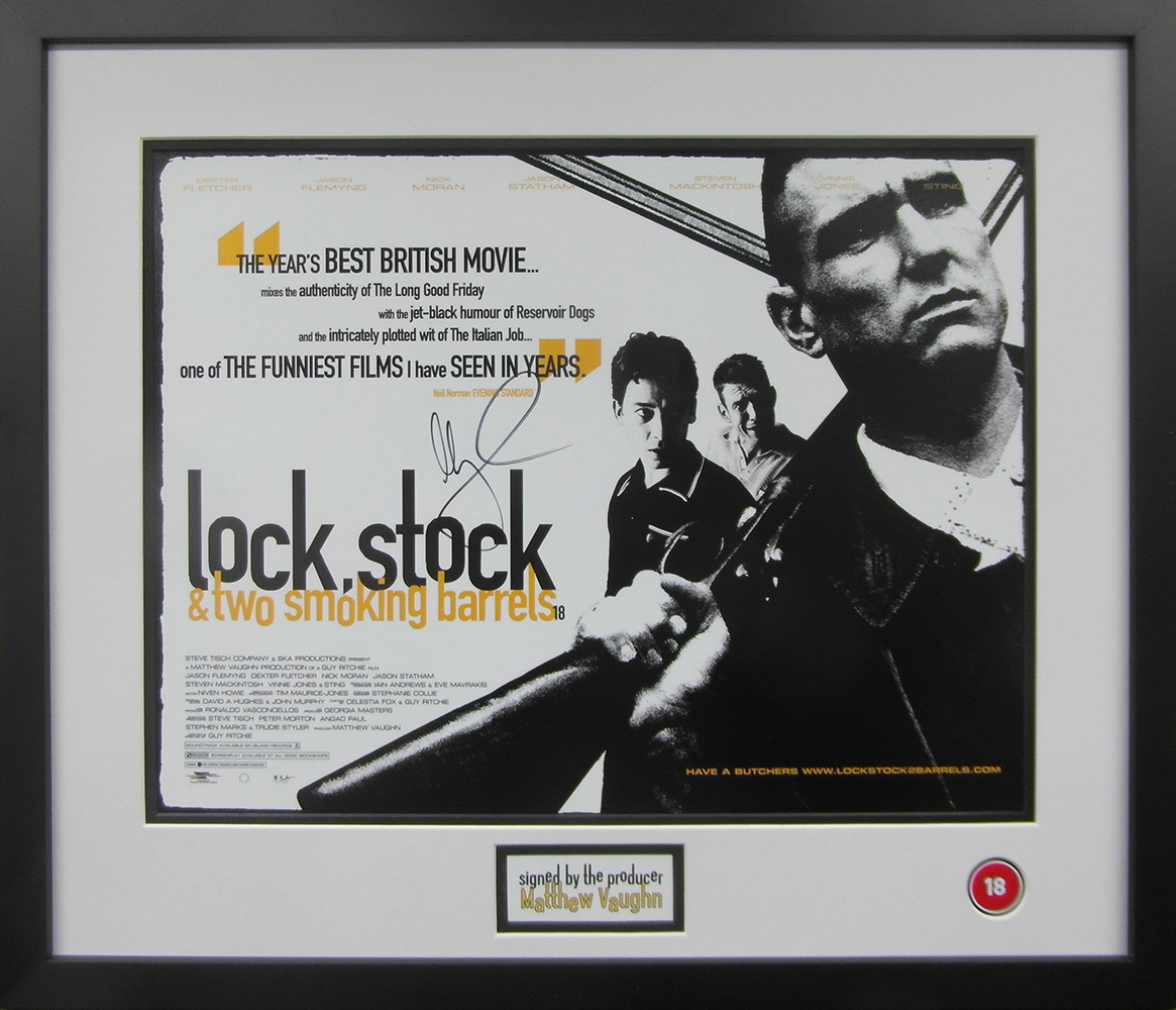 Framed Lock Stock & Two Smoking Barrels Photograph Signed by Matthew Vaughn