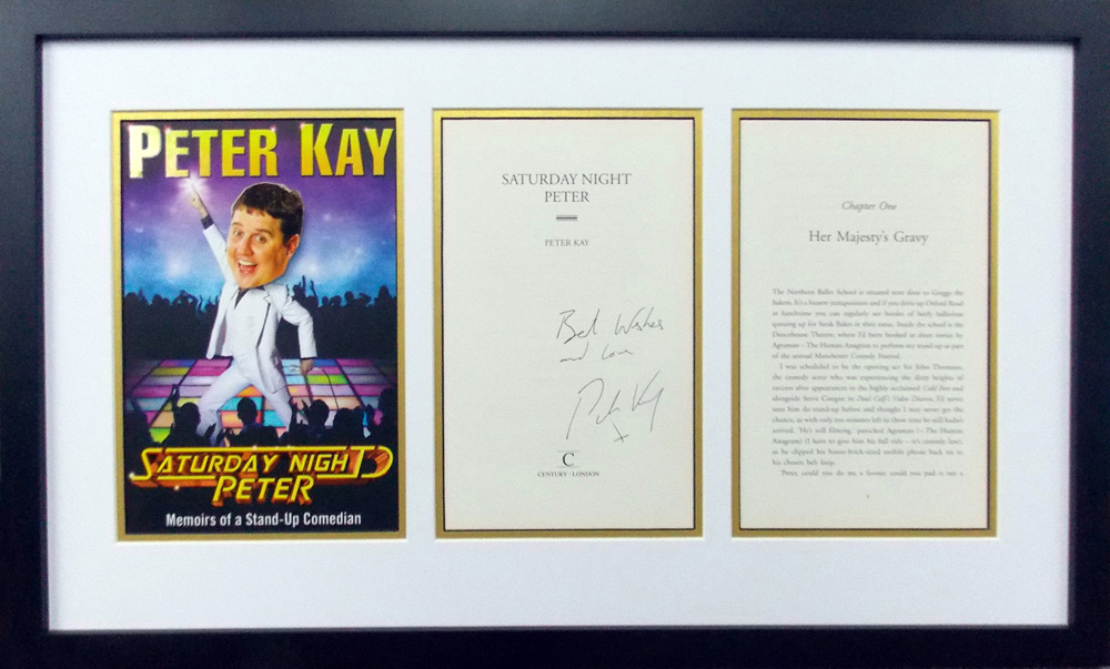Framed Book Signed by Peter Kay