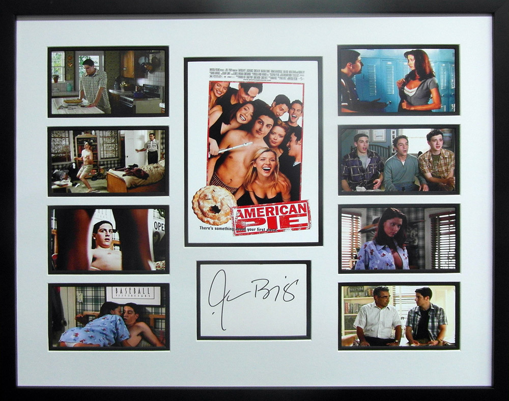 Framed American Pie Card Signed by Jason Biggs