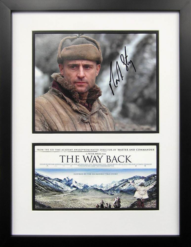 Framed The Way Back Photograph Signed by Mark Strong