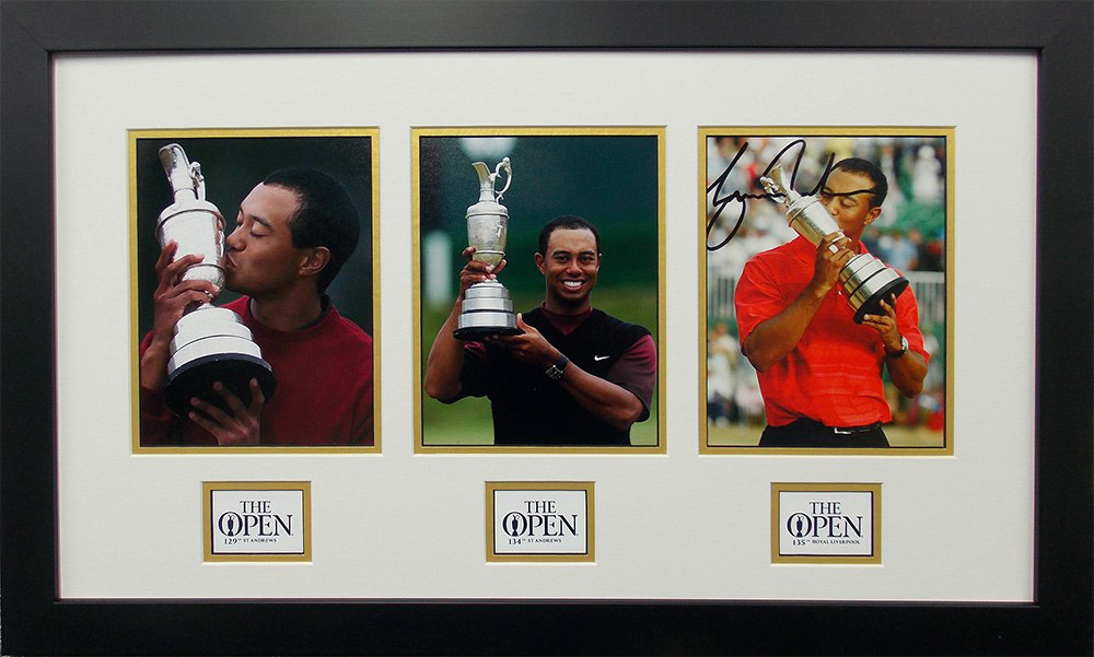 Framed Tiger Woods Signed Photograph
