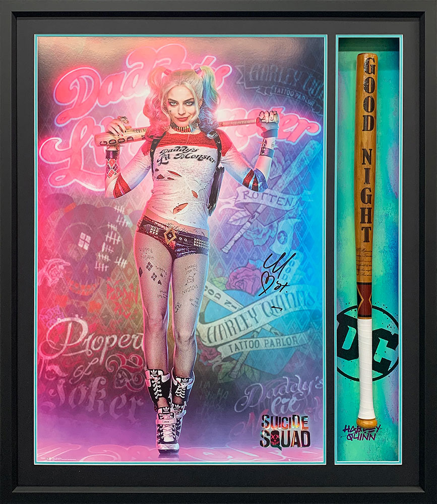 Framed Suicide Squad Harley Quinn Poster Signed by Margot Robbie