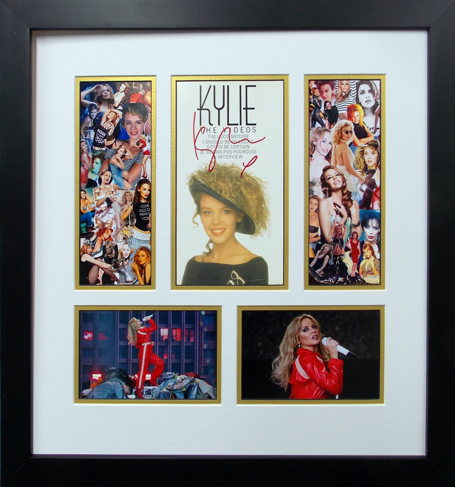 Framed Kylie Minogue Signed VHS Cover