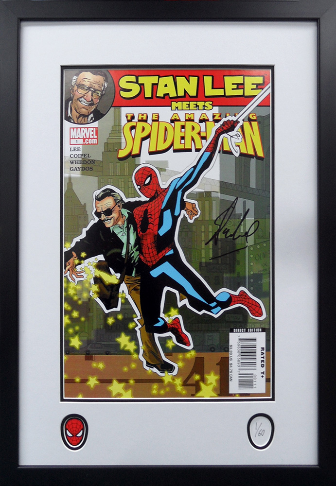 Framed Spiderman Limited Edition Print Signed by Stan Lee