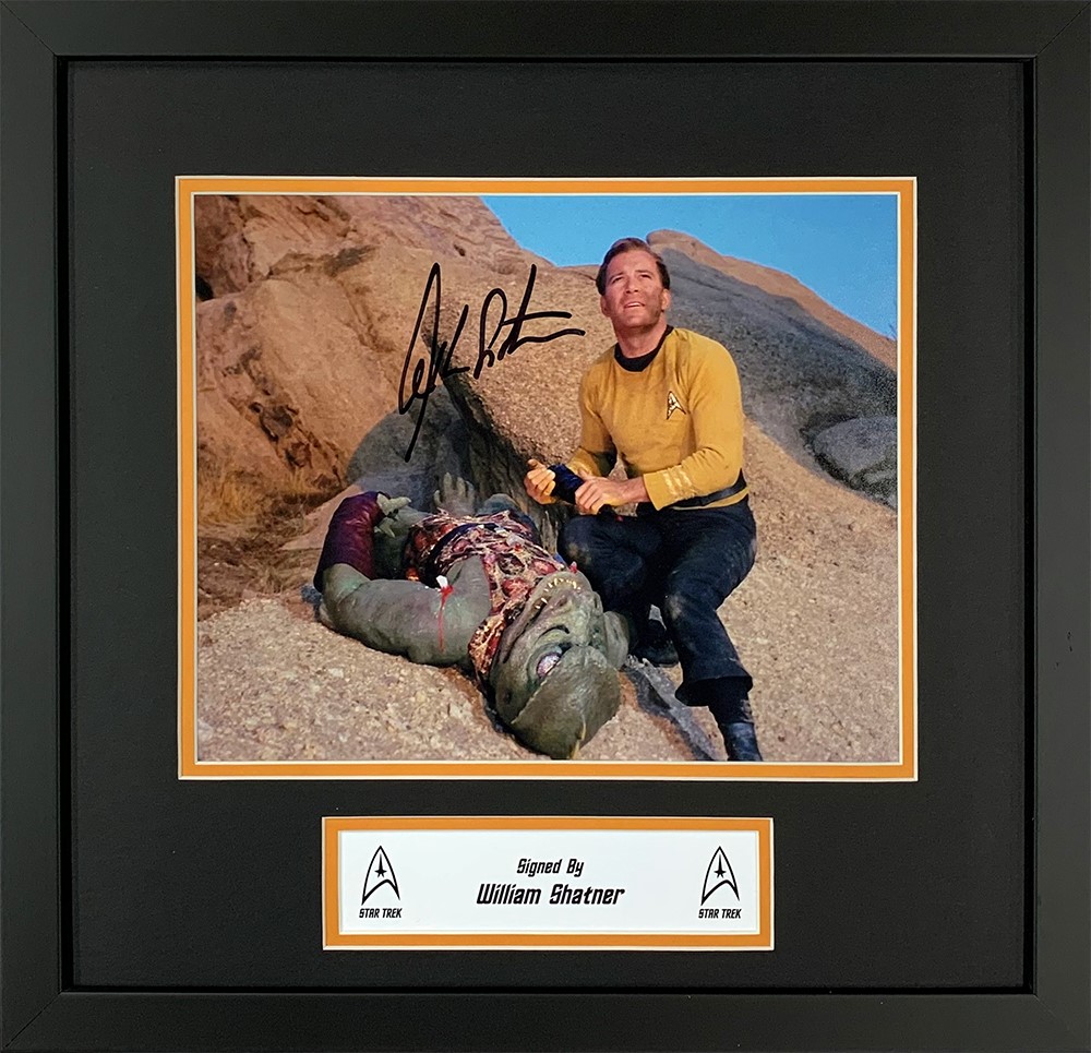 Framed Star Trek Photo Signed by William Shatner