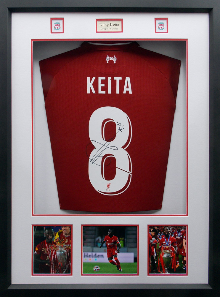 Framed Naby Keita Signed Liverpool Shirt