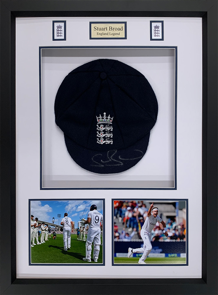 Framed Stuart Broad Signed Cricket Cap