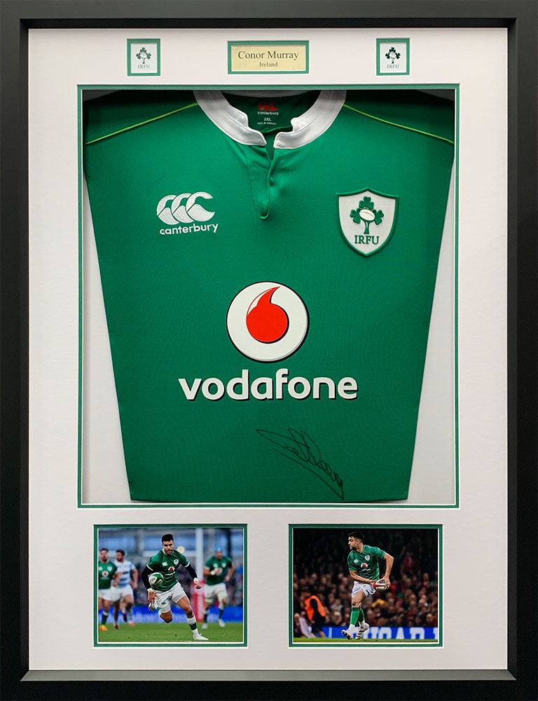 Framed Conor Murray Signed Ireland Shirt